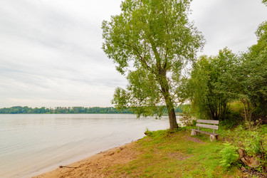 Пляж на берегу Истринского водохранилища - IgorRozhkov