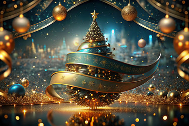 С Новым 2025 годом! Блестящая абстрактная винтажная открытка, флаер, шаблон с местом для текста. Праздничный баннер для вечеринки и новогодней ночи - PhotoJuli