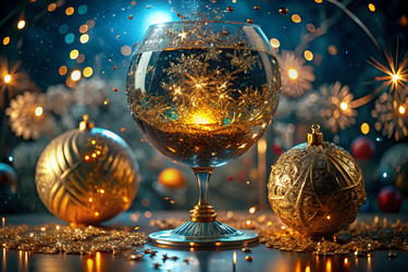 С Новым 2025 годом! Блестящая абстрактная винтажная открытка, флаер, шаблон с местом для текста. Праздничный баннер для вечеринки и новогодней ночи - PhotoJuli