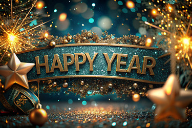 С Новым 2025 годом! Блестящая абстрактная винтажная открытка, флаер, шаблон с местом для текста. Праздничный баннер для вечеринки и новогодней ночи - PhotoJuli