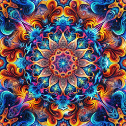 Яркая мандала с закручивающимися узорами - RomanZ