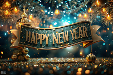 С Новым 2025 годом! Блестящая абстрактная винтажная открытка, флаер, шаблон с местом для текста. Праздничный баннер для вечеринки и новогодней ночи - PhotoJuli