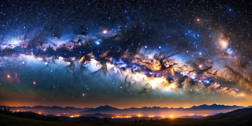 Потрясающий вид звездного ночного неба и туманности. Генеративный искусственный интеллект - RomanZ