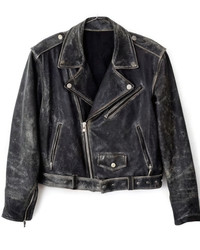 Custom Grunge Leather Men’s Jacket for Stylish Casual Wear. Generative AI - RomanZ