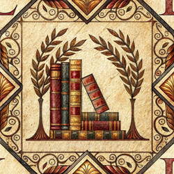 Книги и лавровые листья в декоративном узоре - RomanZ