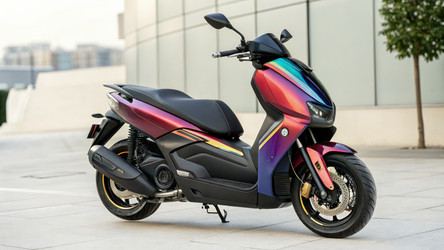 Yamaha Nmax Turbo Andrz в динамичной городской среде. Генеративный ИИ - RomanZ