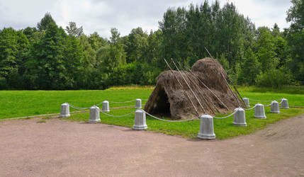 Летняя панорама шалаша Ленина в Разливе (реконструкция), Санкт-Петербург, Россия - Prokrida