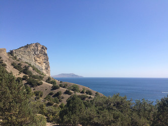 Вид на Черное море с высоты гор Крыма, тропа Голицина, Новый свет - OlgaK