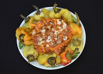 Запеченный болгарский перец с томатным соусом, овощами и чесноком - Dimasik_85