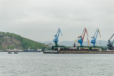 Корсаков с бухты. Сахалин. Korsakov. Sakhalin. (marka) - marka