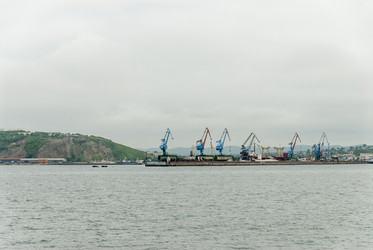 Корсаков с бухты. Сахалин. Korsakov. Sakhalin. (marka) - marka