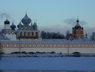 Тихвинский Богородичный Успенский мужской монастырь зимним вечером - Anastasia_y