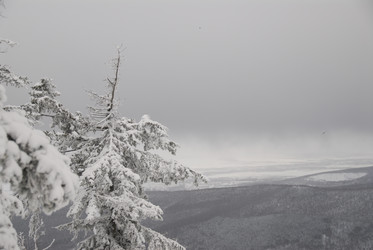 Горнолыжный комплекс «Горный воздух» зимой. Сахалин. View of the ski complex "Gorny Vozduh". Sakhalin. (marka) - marka