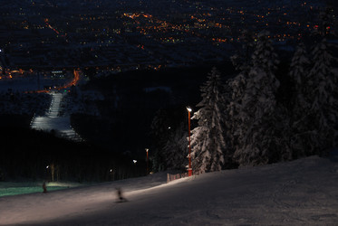 Горнолыжный комплекс «Горный воздух» зимой. Сахалин. View of the ski complex "Gorny Vozduh". Sakhalin. (marka) - marka