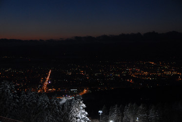 Горнолыжный комплекс «Горный воздух» зимой. Сахалин. View of the ski complex "Gorny Vozduh". Sakhalin. (marka) - marka