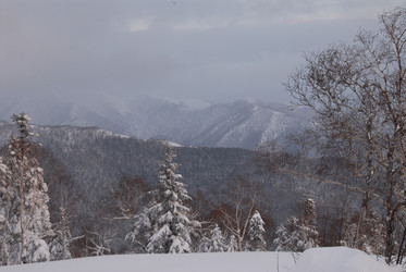 Горнолыжный комплекс «Горный воздух» зимой. Сахалин. View of the ski complex "Gorny Vozduh". Sakhalin. (marka) - marka