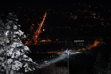 Горнолыжный комплекс «Горный воздух» зимой. Сахалин. View of the ski complex "Gorny Vozduh". Sakhalin. (marka) - marka