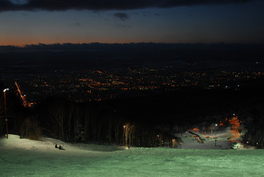 Горнолыжный комплекс «Горный воздух» зимой. Сахалин. View of the ski complex "Gorny Vozduh". Sakhalin. (marka) - marka