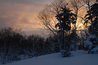 Горнолыжный комплекс «Горный воздух» зимой. Сахалин. View of the ski complex "Gorny Vozduh". Sakhalin. (marka) - marka