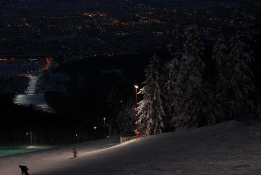 Горнолыжный комплекс «Горный воздух» зимой. Сахалин. View of the ski complex "Gorny Vozduh". Sakhalin. (marka) - marka