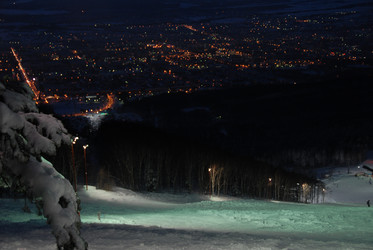 Горнолыжный комплекс «Горный воздух» зимой. Сахалин. View of the ski complex "Gorny Vozduh". Sakhalin. (marka) - marka