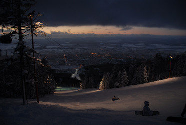 Горнолыжный комплекс «Горный воздух» зимой. Сахалин. View of the ski complex "Gorny Vozduh". Sakhalin. (marka) - marka