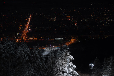 Горнолыжный комплекс «Горный воздух» зимой. Сахалин. View of the ski complex "Gorny Vozduh". Sakhalin. (marka) - marka