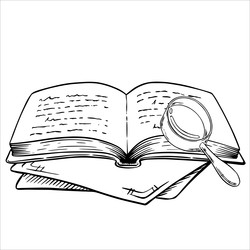 Набор нарисованных от руки старинных книг и свитков на деревянной книжной полке в стиле эскиза тушью, изолированный на белом фоне. Гравюра для оформления книжного магазина или библиотеки, обложки книги, упаковки, открыток - Milla_Zelenyuk
