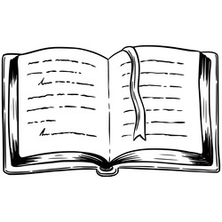 Набор нарисованных от руки старинных книг и свитков на деревянной книжной полке в стиле эскиза тушью, изолированный на белом фоне. Гравюра для оформления книжного магазина или библиотеки, обложки книги, упаковки, открыток - Milla_Zelenyuk
