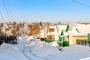 Снежная улица Фрунзе, Нижний Ломов, Пензенская область - Tsar
