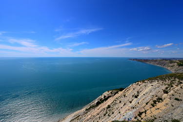 Вид на побережье, море и город Анапа с горного хребта - Mishell