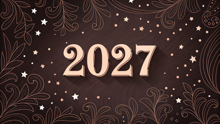 Отпразднуйте Новый 2027 год с помощью золотого шаблона дизайна на основе генеративного ИИ - RomanZ