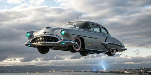 Концептуальный автомобиль Flying Oldsmobile Rocket демонстрирует инновационный дизайн и генеративный искусственный интеллект - RomanZ