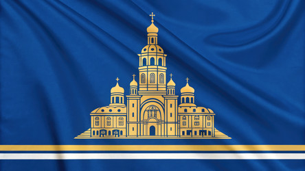 Флаг Курской области, представленный с использованием ярких цветов и деталей (генеративный ИИ) - RomanZ