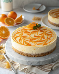 Вкусный чизкейк «Апельсиновое мороженое» без выпечки. Генеративный ИИ - RomanZ
