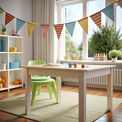 Bright and Cheerful Children’s Playroom With Colorful Decorations Generative AI - RomanZ
