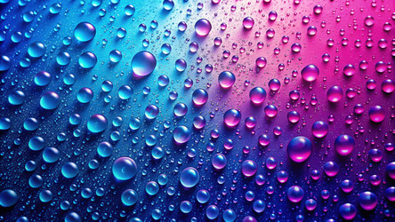 Капли воды, отражающие разноцветный свет на ярком фоне. Генеративный ИИ - RomanZ