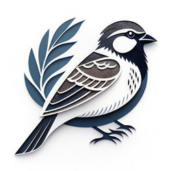 Смелый дизайн логотипа Sparrow, демонстрирующий генеративный искусственный интеллект с двойной стандартной шкалой - RomanZ