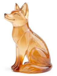 Стеклянная фигурка довольной лисы от Sly Caramel Glass в стандартном масштабе, созданная с помощью генеративного ИИ - RomanZ
