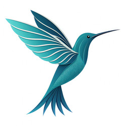 Дизайн логотипа Hummingbird с плавными линиями и яркими цветами, созданный с помощью генеративного ИИ - RomanZ