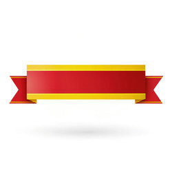 Красно-желтый баннер на чистом белом фоне. Генеративный ИИ - RomanZ