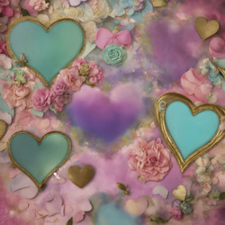 Floral Heart Decor for a Playful Atmosphere—Generative AI - RomanZ