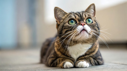 Запечатленный очаровательный взгляд Catrz Lil Bub в помещении с помощью генеративного ИИ - RomanZ