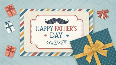 Creative Happy Father’s Day Decoration With Mustache Design Generative AI - RomanZ