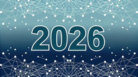 Новогодний дизайн с использованием смелой концепции цифр 2026 для генеративного ИИ - RomanZ