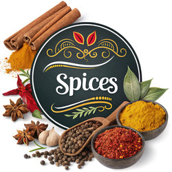 Разработка логотипа для компании Spices с использованием ярких ингредиентов и цветов, генеративный искусственный интеллект - RomanZ