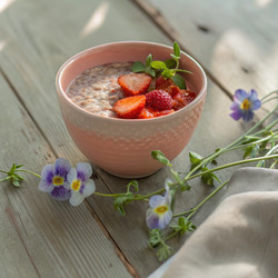Morning Light on Rustic Table With Healthy Breakfast – AI Art - RomanZ