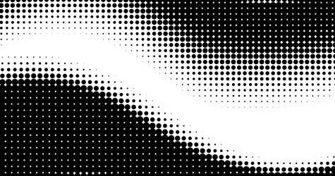 Черно-белые полутоновые точки, волнообразный фон - artshock