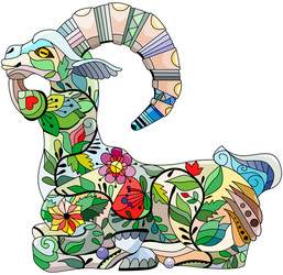 Изображение козы для дизайна футболок, татуировок и других украшений - NataliaOmsk