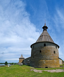 Башня Головина в крепости Орешек в яркий солнечный день, Шлиссельбург, Россия - Prokrida
